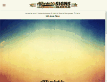 Tablet Screenshot of affordablesignstexas.com